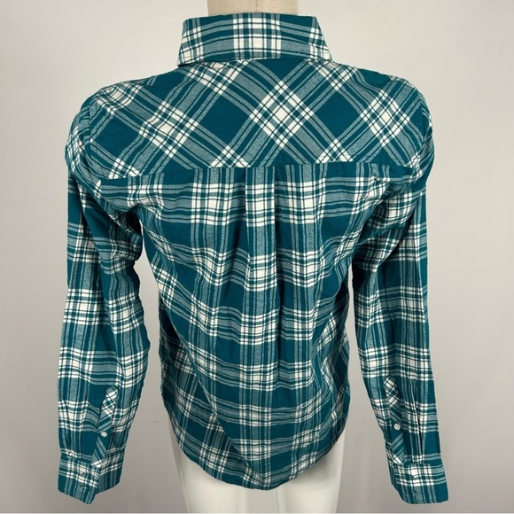 ❤️ NWT J.crew Teal Plaid Shirt XXS - Picture 4 of 12